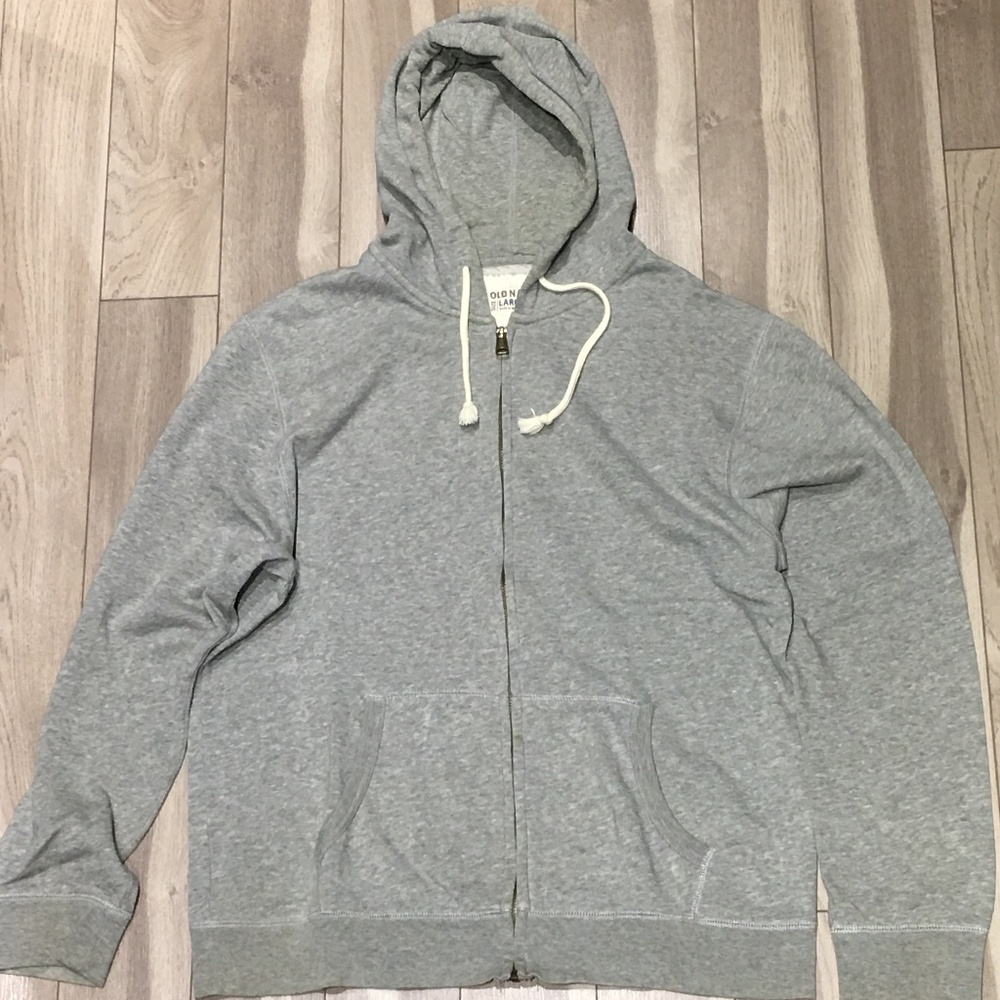 Men's Old Navy Gray Zip Hoodie Sweatshirt (Large)